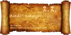 Kató Katalin névjegykártya